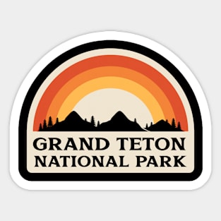 Grand Teton National Park Retro Sticker